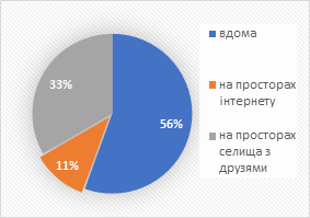 Діаграма 3. Де Ви зазвичай проводите свій вільний час?